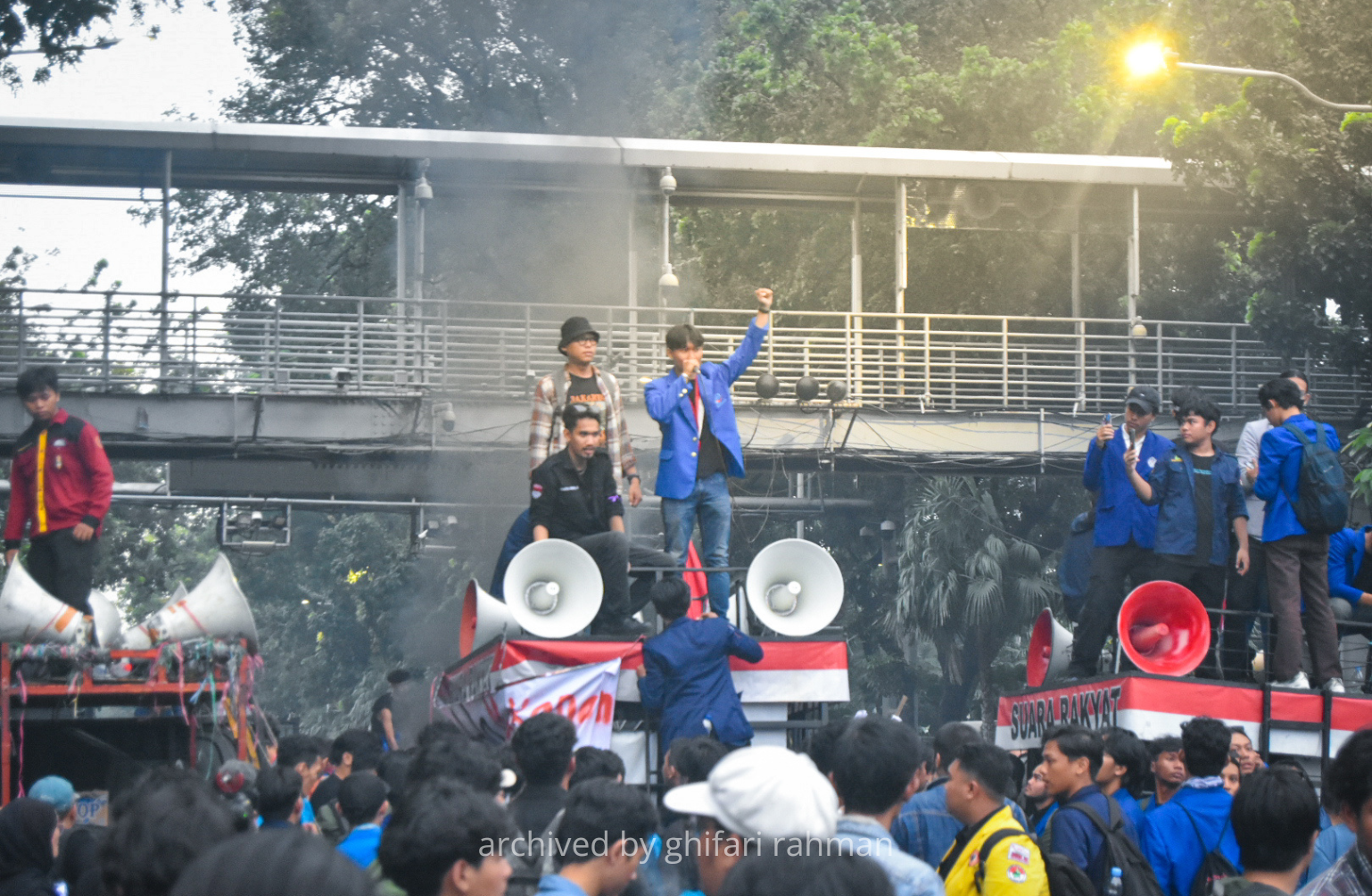 Aksi Indonesia Gelap yang berlangsung di Jakarta pada 17 Februari 2025 (Foto: Kontributor/Muhammad Ghifari Rahman)