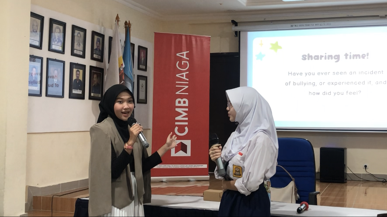 Nadia Wulandari selaku narasumber dalam Workshop "Kawan Aman" (Foto: Jurnalis TV/Dzafirah Kurnia)
