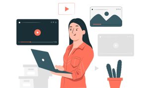 Ilustrasi belajar lewat YouTube. (Dok. Freepik)