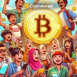 Ilustrasi generasi muda dan tua berdiskusi sambil memegang smartphone yang menampilkan ikon kripto. (Foto: Dok. Coinvestasi)
