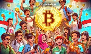 Ilustrasi generasi muda dan tua berdiskusi sambil memegang smartphone yang menampilkan ikon kripto. (Foto: Dok. Coinvestasi)
