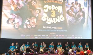 Starvision dan Rhaya Flicks mengadakan press screening dan press conference Film Jodoh 3 Bujang pada Kamis  (19/06/2025 ), di XXI Epicentrum Kuningan, Jakarta Selatan. (Foto: Jurnalis TV/Maulida Syifa Ar-Rifhani)