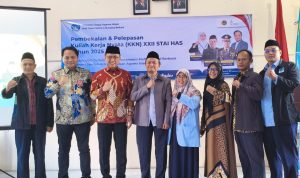 Pembekalan dan pelepasan KKN XXII STAIHAS 2025 di Kecamatan Sukakarya, pada Sabtu (30/8/2025). (Foto: Jurnalis TV/Fidelya Hannan Sava)