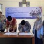 Penandatanganan Memorandum of Understanding (MoU) pada kegiatan Pembekalan Kuliah Kerja Nyata (KKN) XXI STAIHAS 2025, pada Sabtu (30/8/2025). (Foto: Jurnalis TV/Fidelya Hannan Sava)